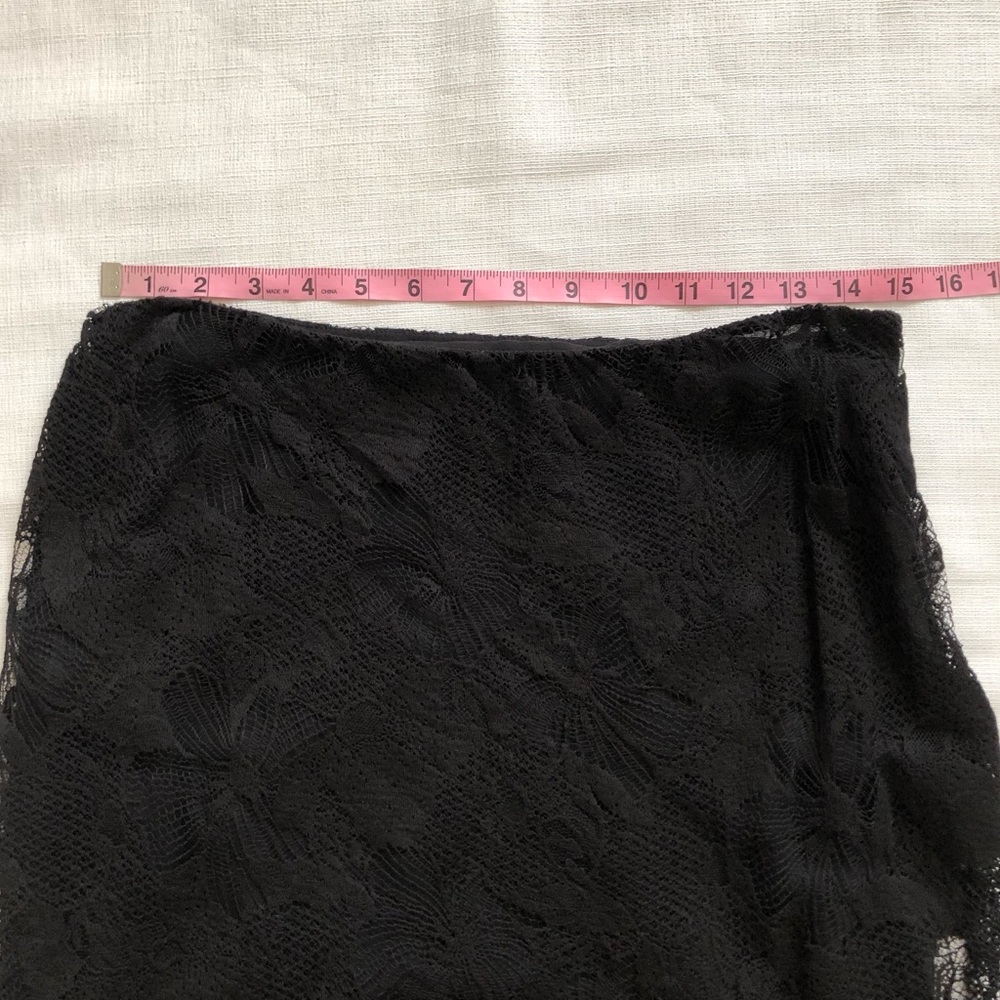 Ralph Lauren Black Label Floral Lace Handkerchief Hem Skirt Size 10 - Picture 11 of 11